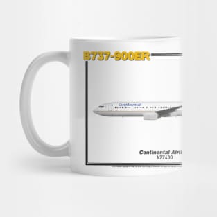 Boeing B737-900ER - Continental Airlines (Art Print) Mug